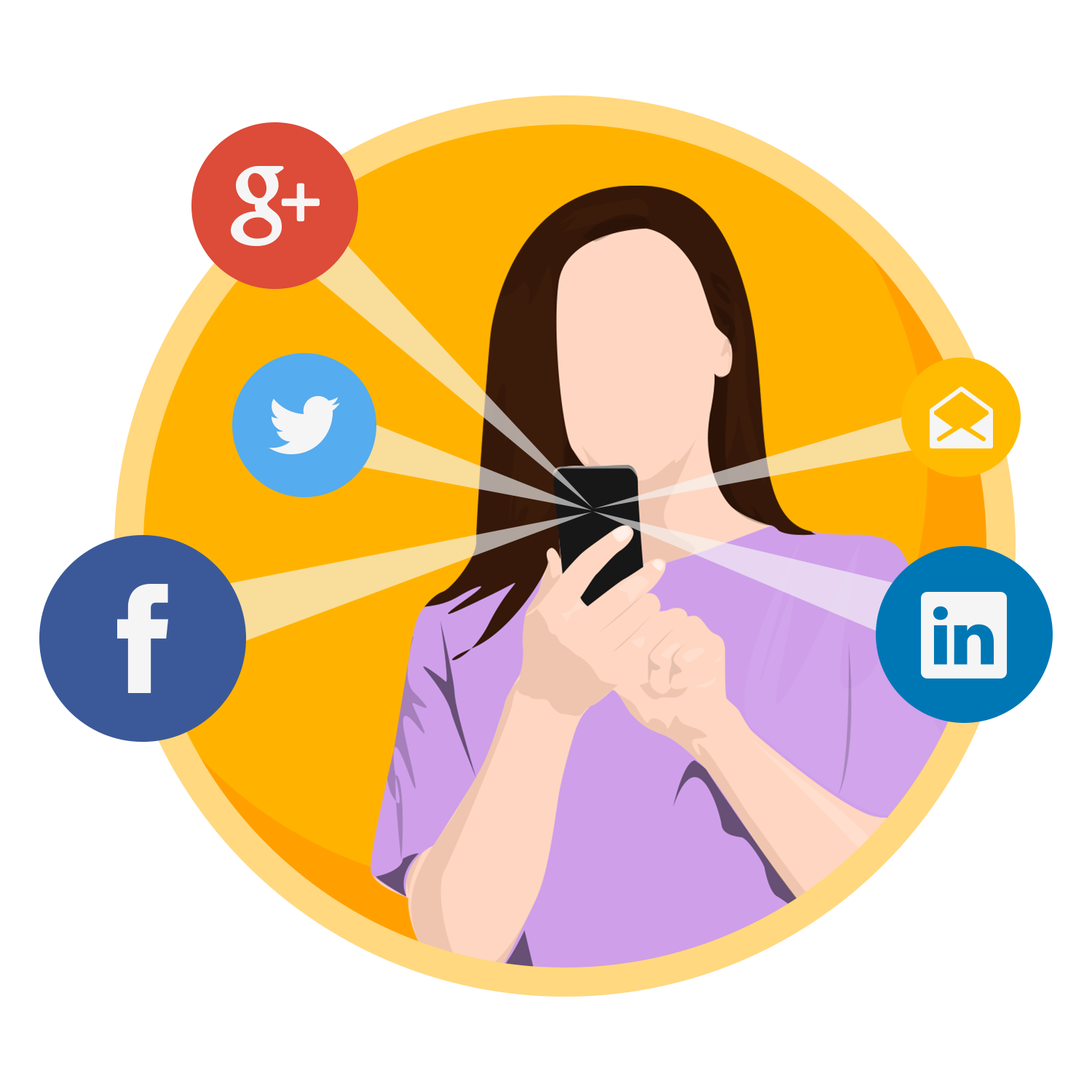 girl using social media